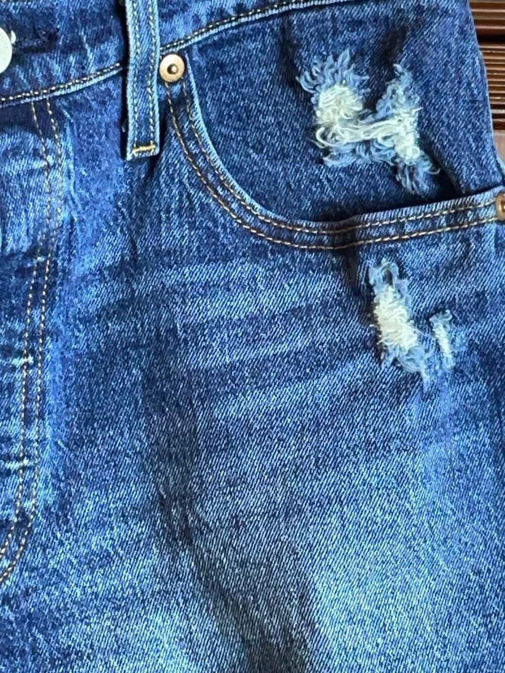 Levi's 501 Original Distressed Cut-Off Denim Shorts Size 29 - Picture 9 of 10